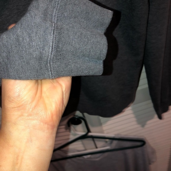 Nilke Big Swoosh Gray Vintage Hoodie Medium - Picture 6 of 10